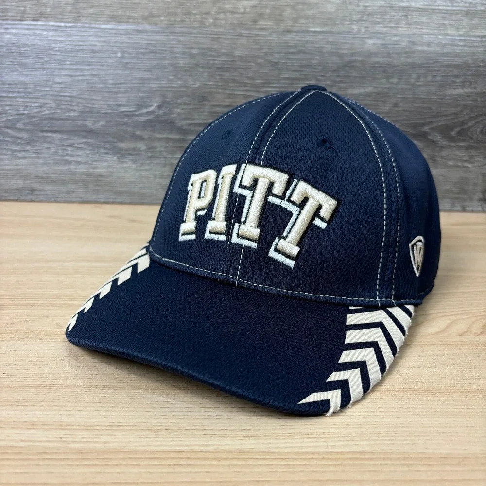 Pitt Panthers Hat Cap Fitted Blue One Size Flex Top of the World Memory Foam Fit